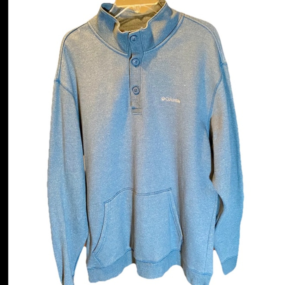 Columbia Henley Knit Pullover Sweater with Embroidered Logo XXL